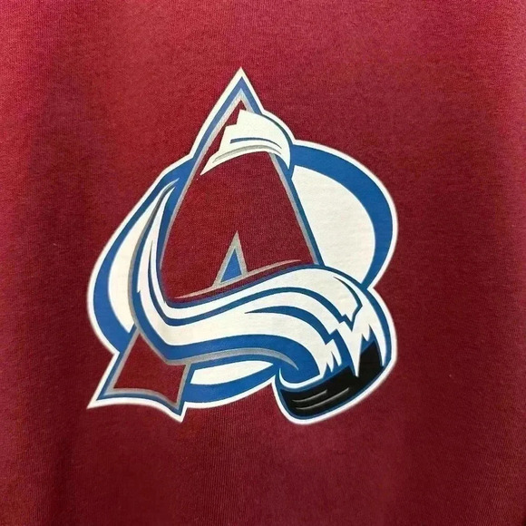 Reebok Face Off Collection NHL Colorado Avalanche Logo Shirt Maroon Men's XL - Picture 3 of 12